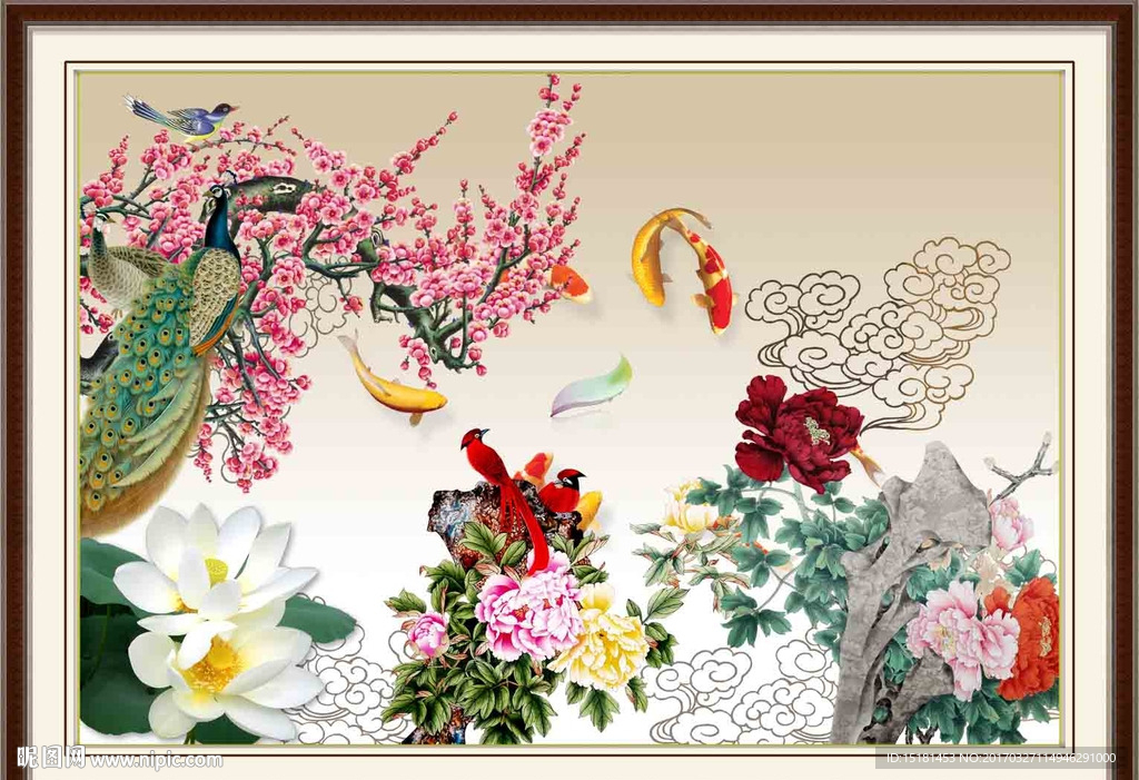 国画牡丹