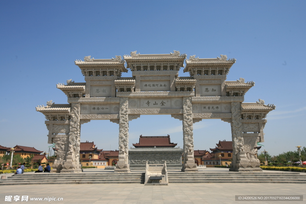 庆云海岛金山寺牌坊