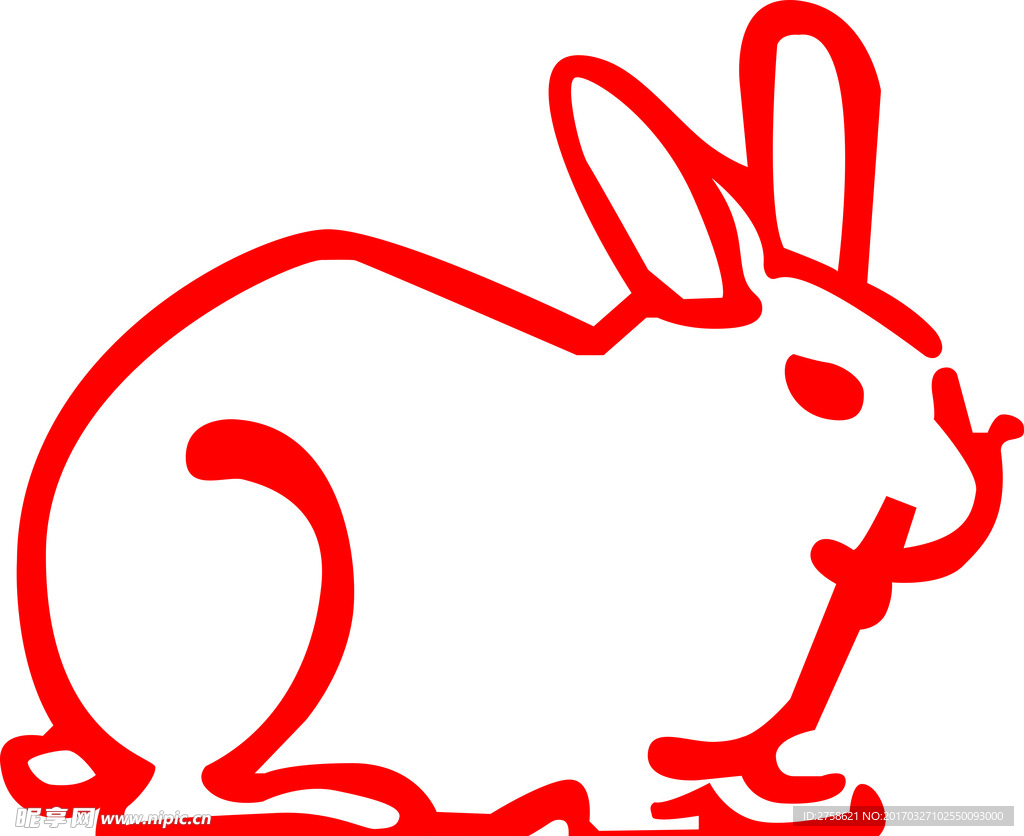 手绘动物兔子