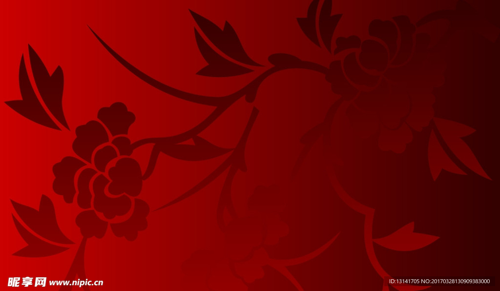 红色花纹