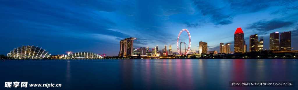 新加坡地标建筑夜景摄影