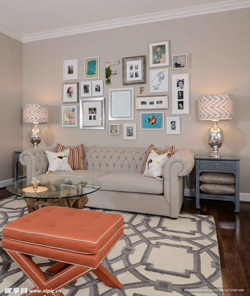 美式风格室内装饰实景图