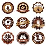 咖啡标签 饮料徽标 金属标签