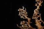 崖柏根雕梅花高清细节