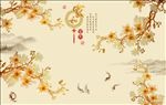 家和富贵玉兰花背景墙