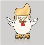 矢量川普鸡