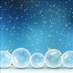 蓝色雪花造型矢量素材