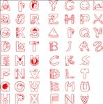英文字母简笔画