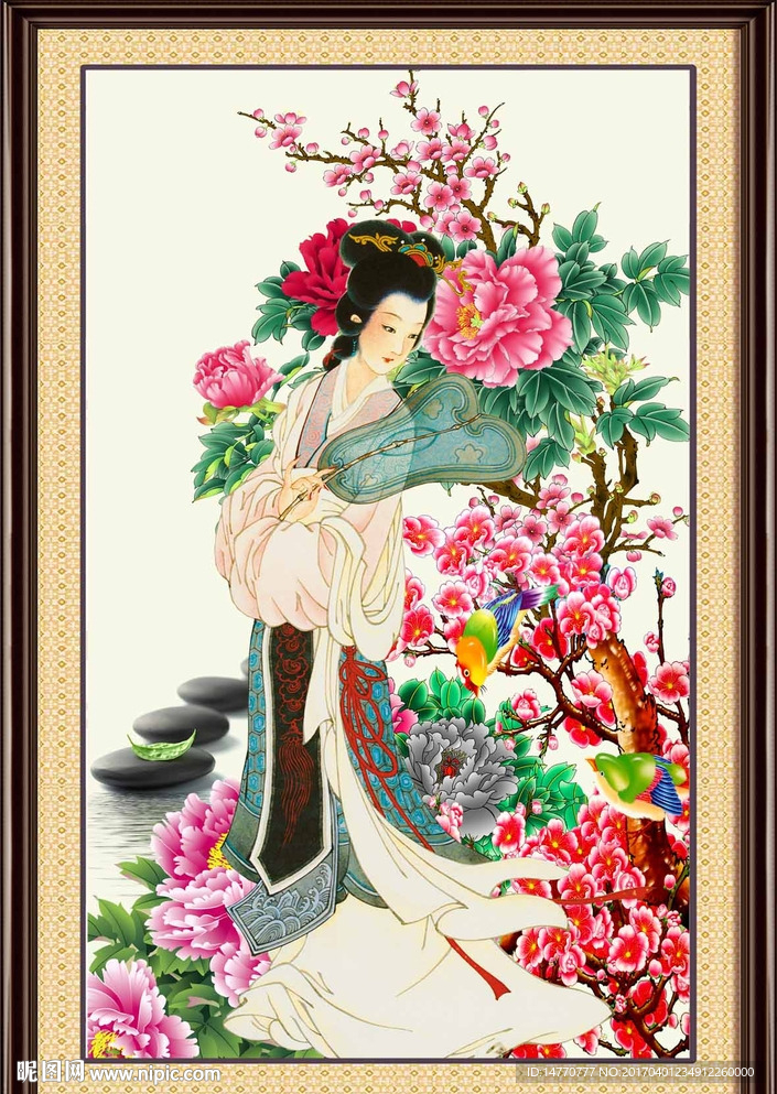 梅花美女图