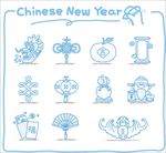 中国传统新年庆祝图案