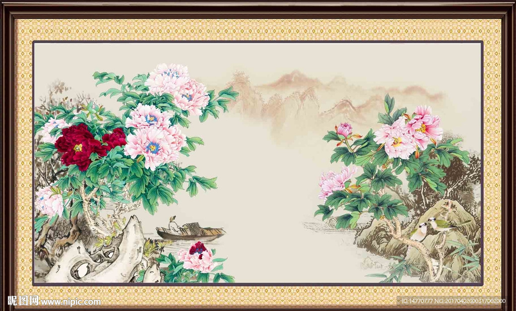 国画牡丹