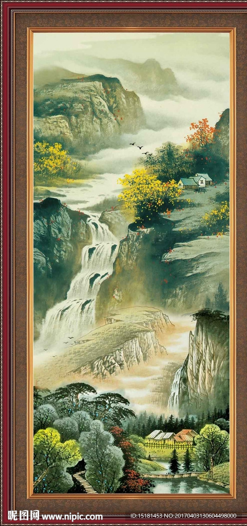 竖幅国画
