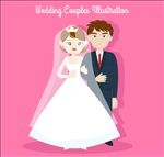 创意婚礼新人设计矢量素材