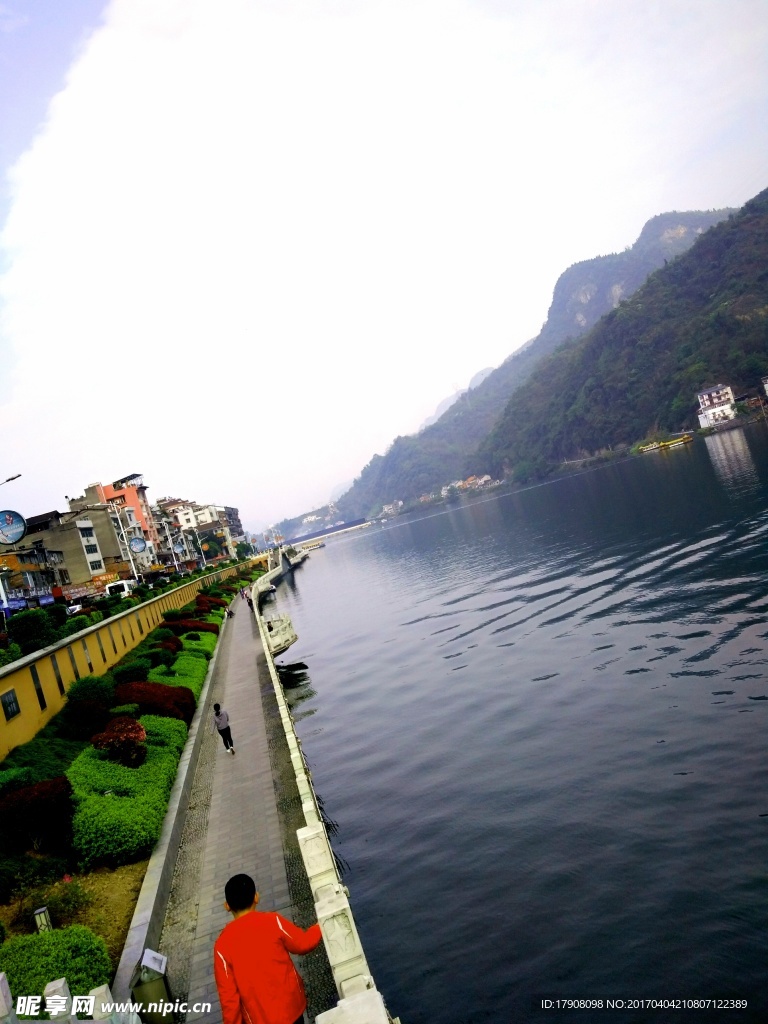 风景 湖水水波