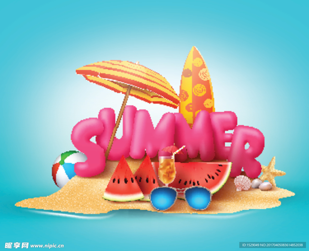 卡通夏天