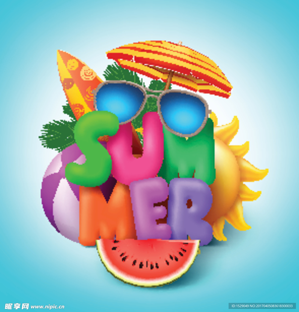 卡通夏天