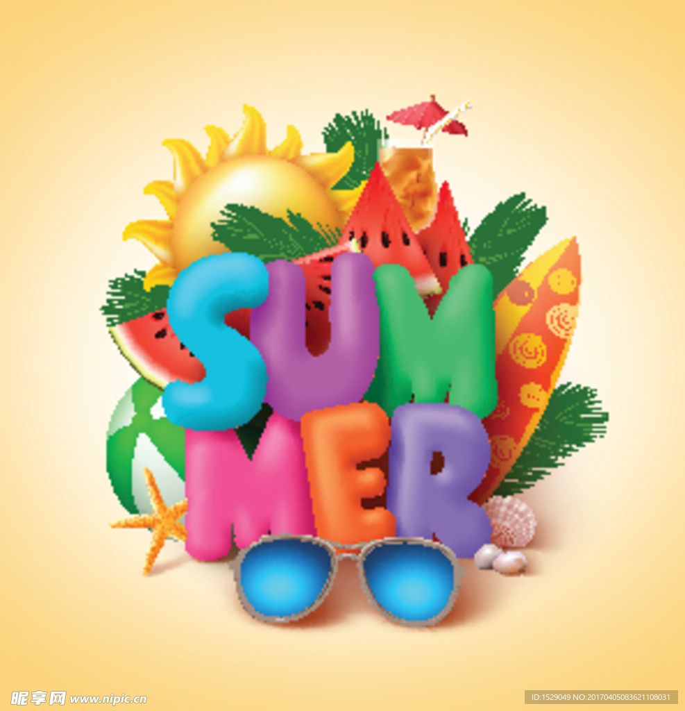 卡通夏天