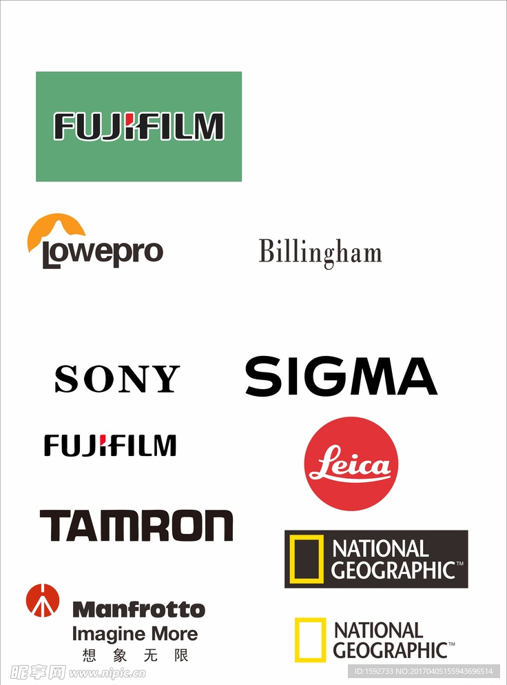 摄影器材名牌相机logo