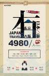 日本旅游宣传海报模板