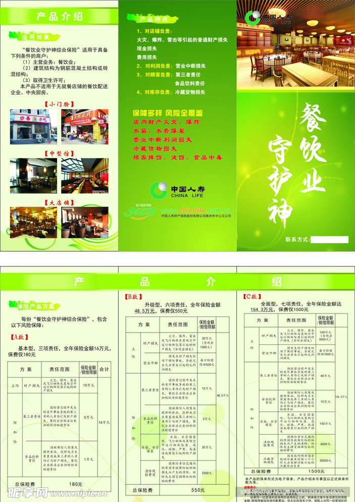 中国人寿保险三折页