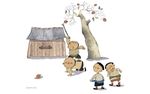 童年时光 打柿子