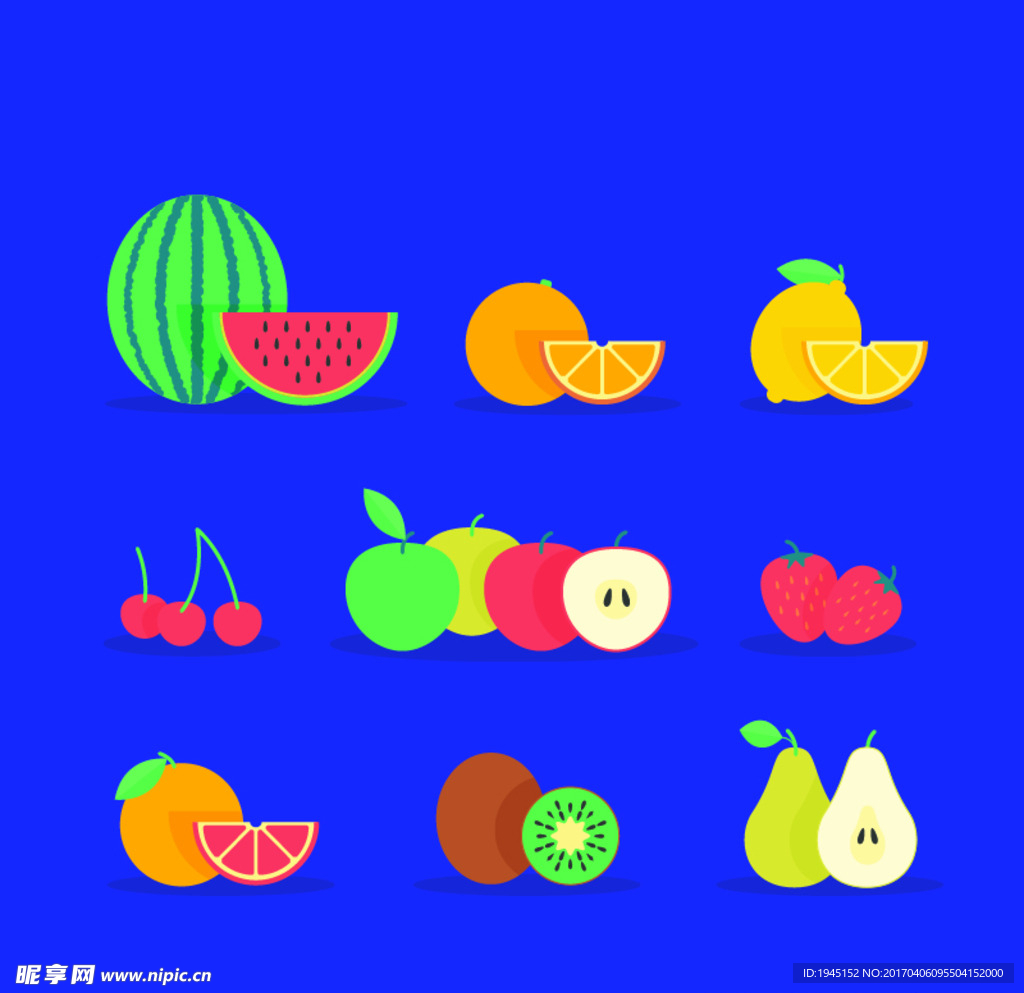 彩色水果