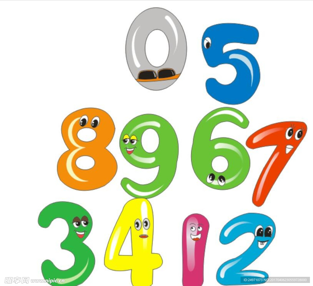 卡通数字