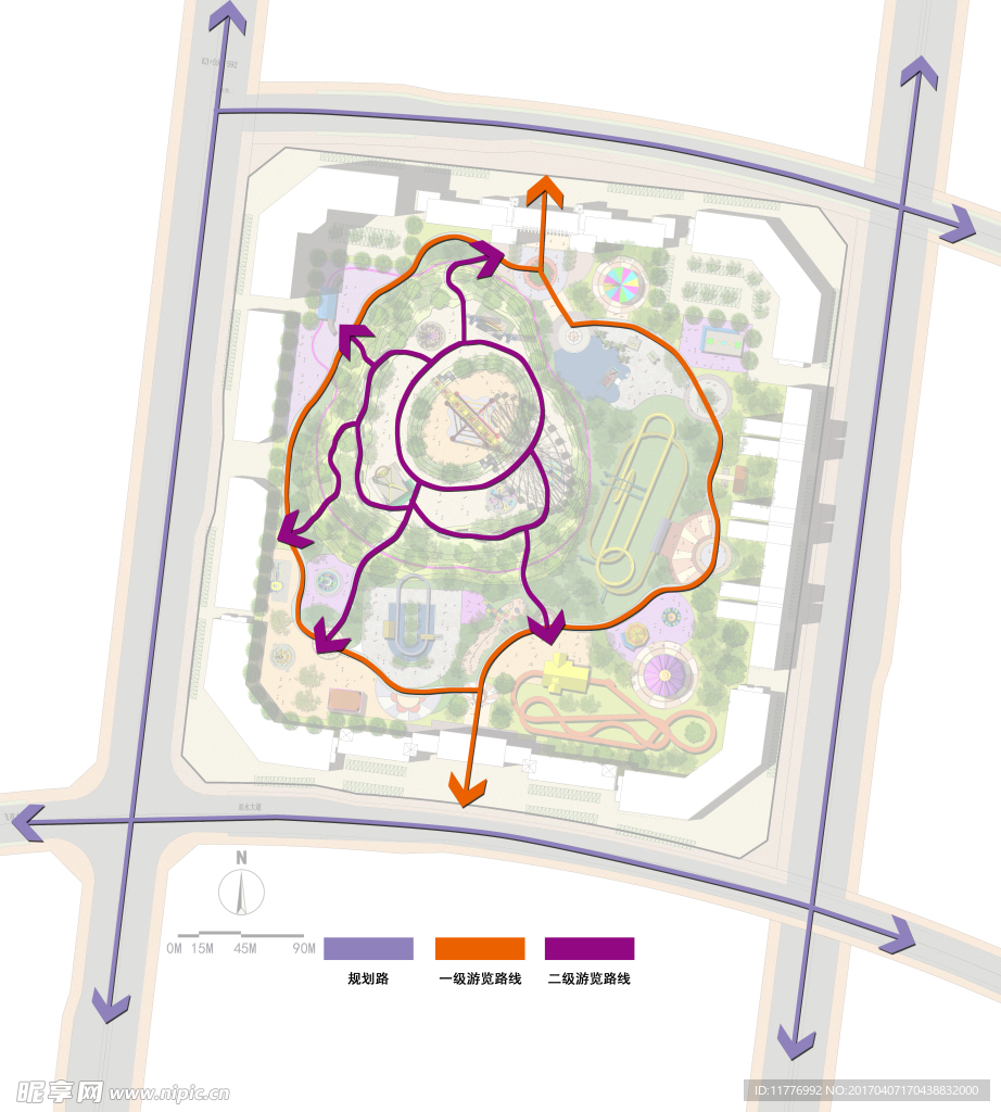 乐园规划路线分析图