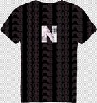 N字大写字母T恤印花设计