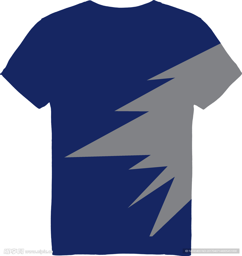 闪电尖锐T恤图案设计