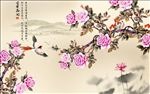花开富贵玉兰花工笔画水墨山水