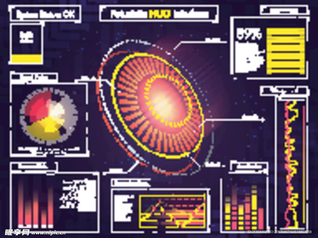 HUD界面矢量素材