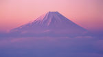 晚霞中的富士山图片