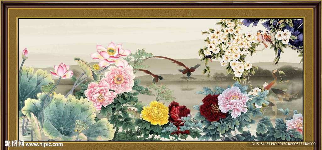 国画牡丹