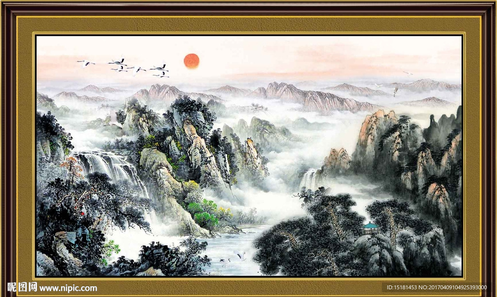 水墨山水画