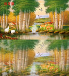 梦幻油画风景高清视频