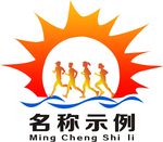 太阳 奔跑 LOGO 标识设计