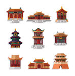 中国古代城门 家门 矢量