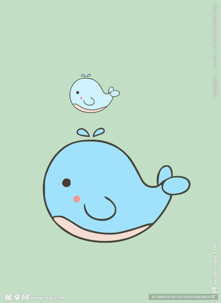 卡通鲸鱼