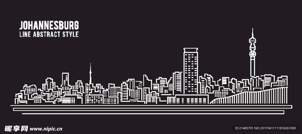 城市地标剪影图片