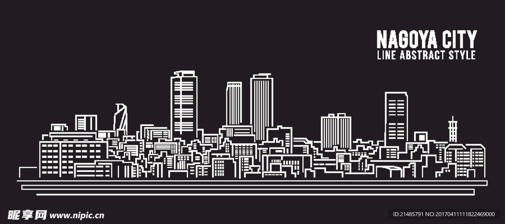 城市地标剪影图片