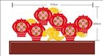 灯笼中国梦雕塑