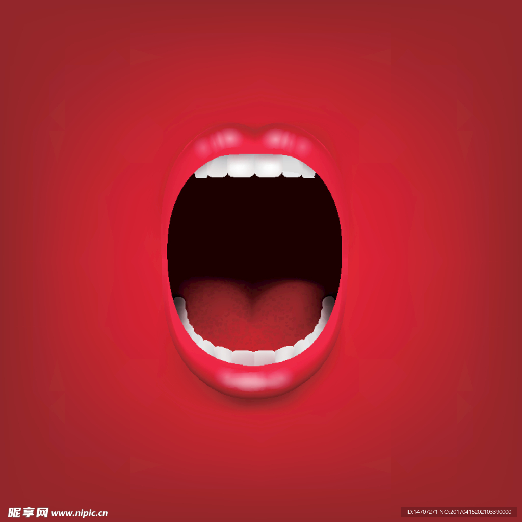 抽象红唇大嘴