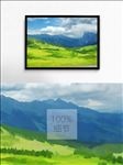 山顶风景无框画