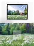 林中小屋装饰画