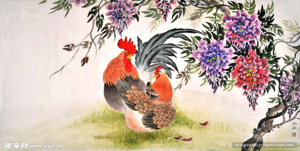 国画牡丹