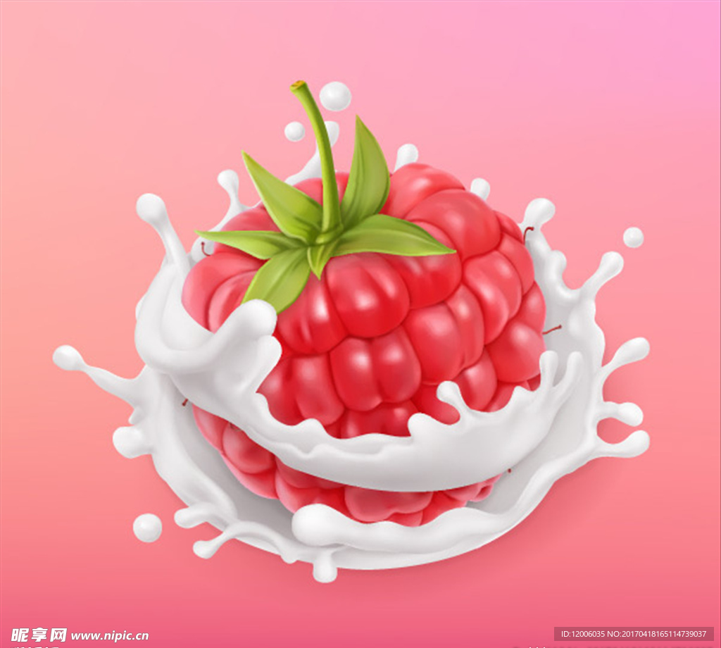 水果牛奶矢量