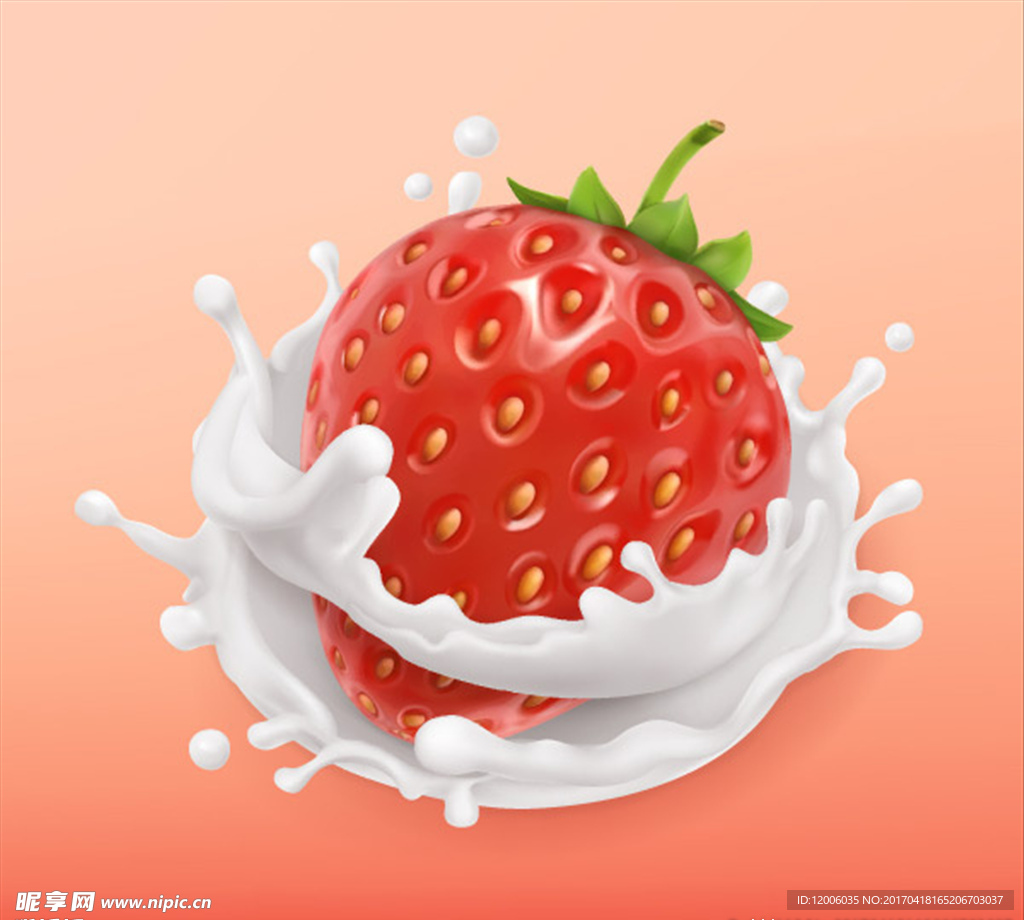 水果牛奶矢量