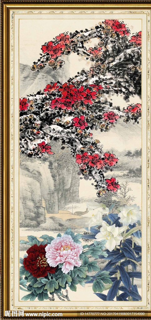 国画牡丹