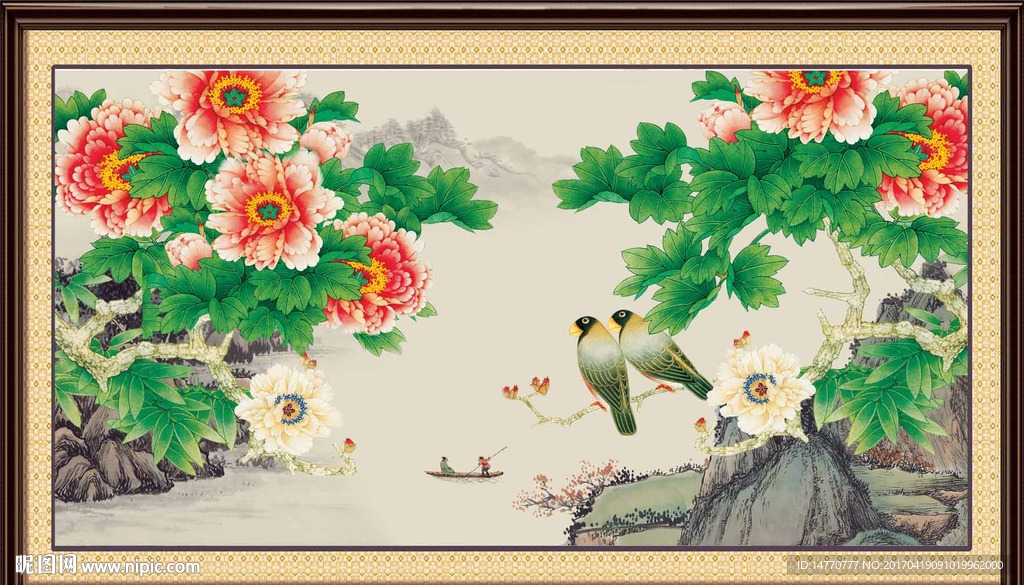 国画牡丹